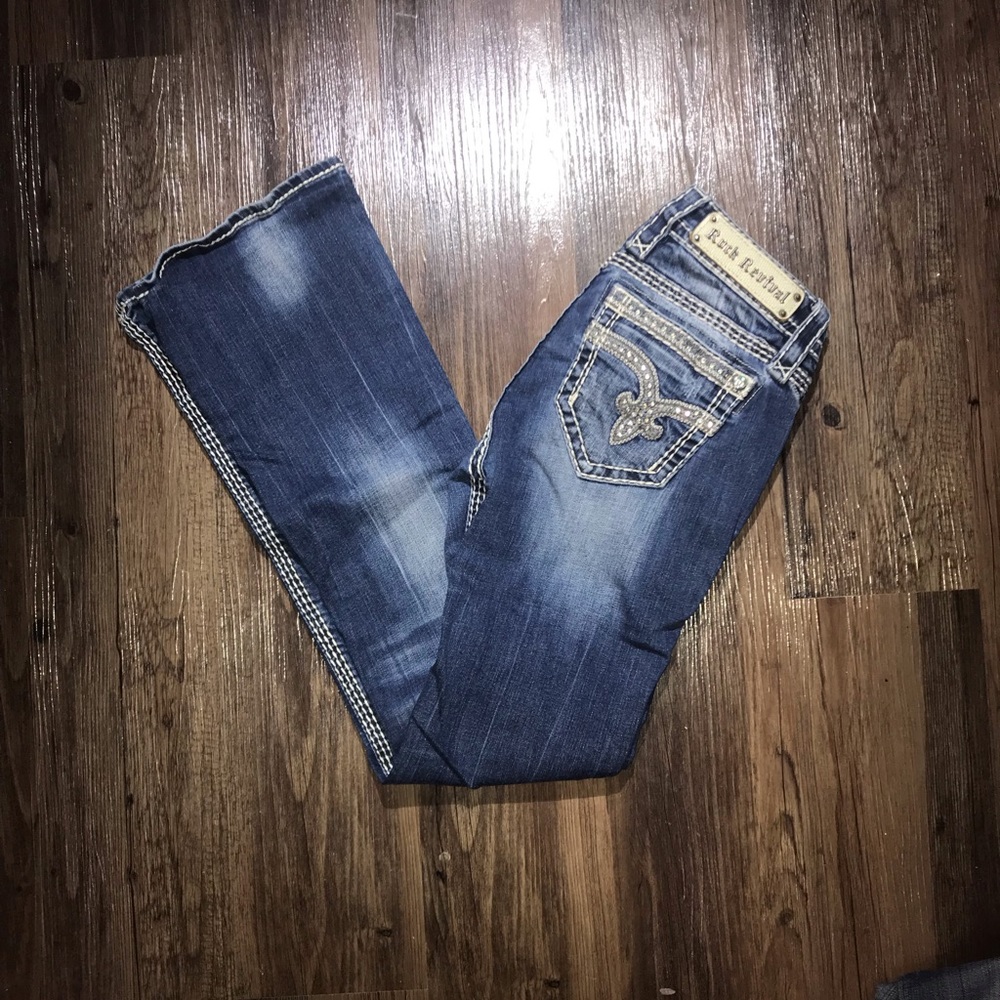 Rock revival denim jeans
